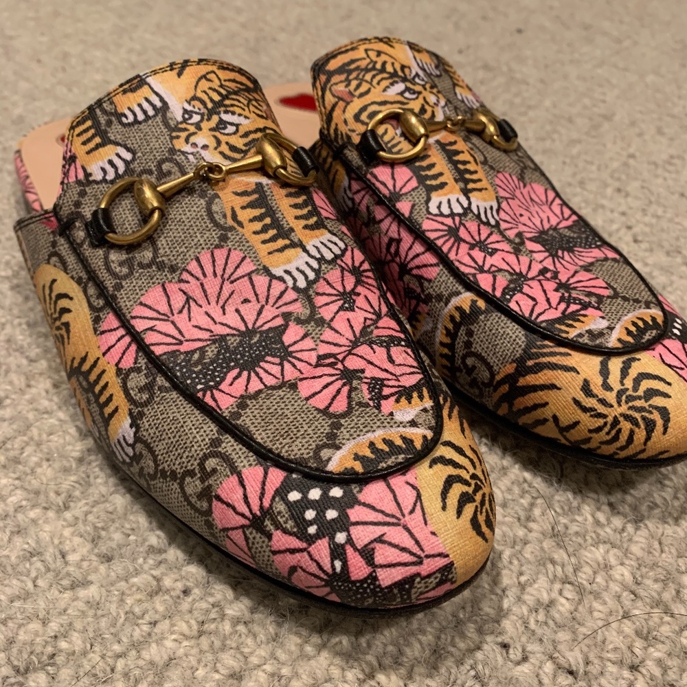 Gucci Princetown GG Supreme Mules